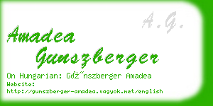 amadea gunszberger business card